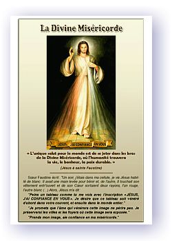 Image du livret de la dévotion à la Divine Miséricorde.